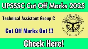 UPSSSC Technical Assistant Group C Cut Off Marks 2025 Released – Check at upsssc.gov.in UPSSSC Technical Assistant Group C Cut Off Marks 2025 Released – Check at upsssc.gov.in