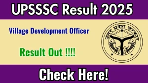 UPSSSC VDO Result 2025 Declared: Download at upsssc.gov.in UPSSSC VDO Result 2025 Declared: Download at upsssc.gov.in