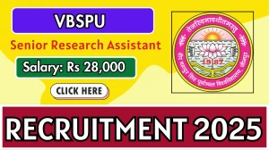 VBSPU Senior Research Assistant Recruitment 2025 - Apply Offline VBSPU Senior Research Assistant Recruitment 2025 - Apply Offline