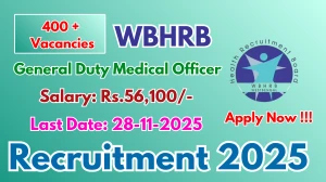 WBHRB General Duty Medical Officer Recruitment 2025 - Apply Online for 403 Posts