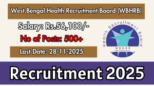 WBHRB Medical Officer Recruitment 2025 - Apply Online for 528 Posts WBHRB Medical Officer Recruitment 2025 - Apply Online for 528 Posts