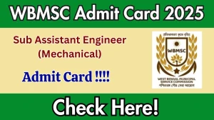WBMSC Sub Assistant Engineer (Mechanical) Admit Card 2025 – Download at mscwb.org WBMSC Sub Assistant Engineer (Mechanical) Admit Card 2025 – Download at mscwb.org
