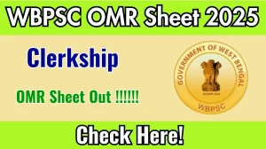 WBPSC Clerkship OMR Sheet 2025 Out psc.wb.gov.in Download OMR Sheet Here