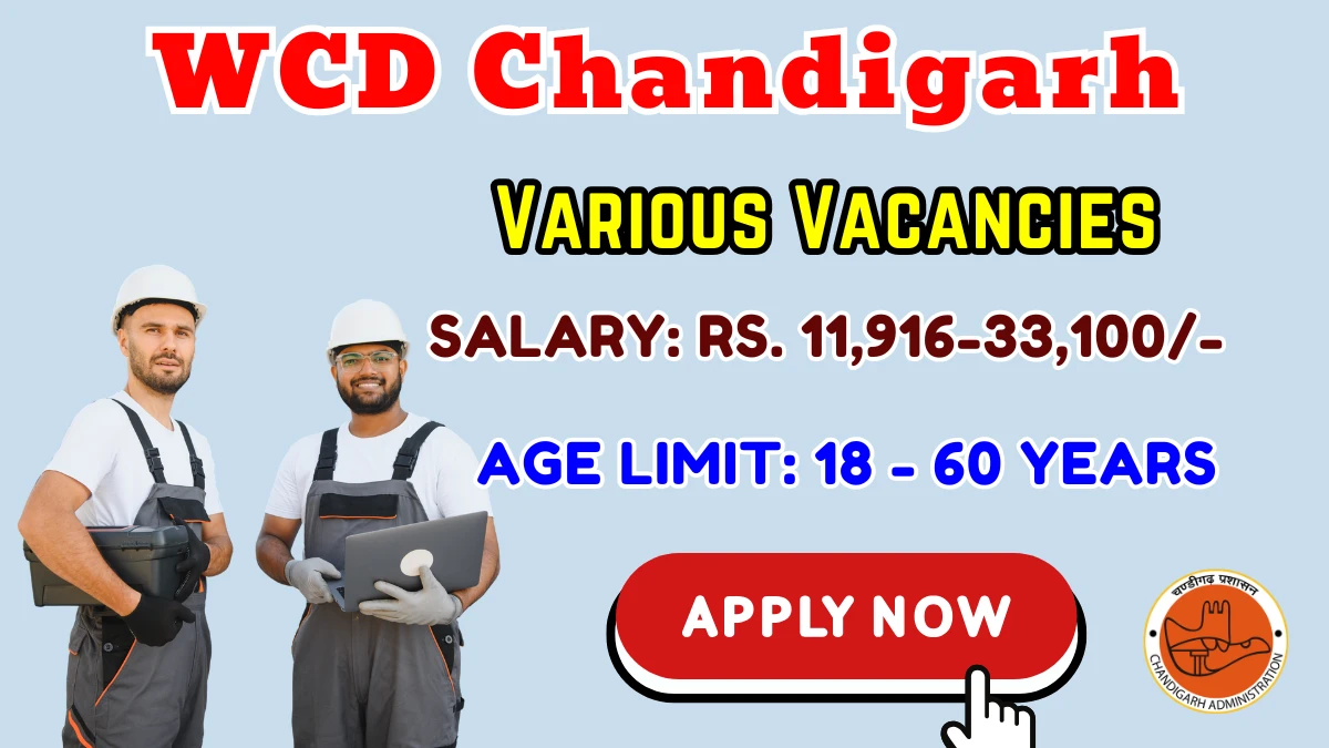 WCD Chandigarh Recruitment 2025 - Apply Offline for 10 Superintendent, Office Assistant and More Posts WCD Chandigarh Recruitment 2025 - Apply Offline for 10 Superintendent, Office Assistant and More Posts