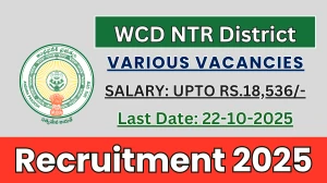 WCD NTR District Recruitment 2025 - Apply Offline for 20 Accountant, Doctor and More Posts