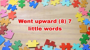 Went upward 7 Little Words 8 letters Answer