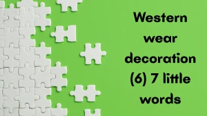 Western wear decoration 7 Little Words 6 letters Answer