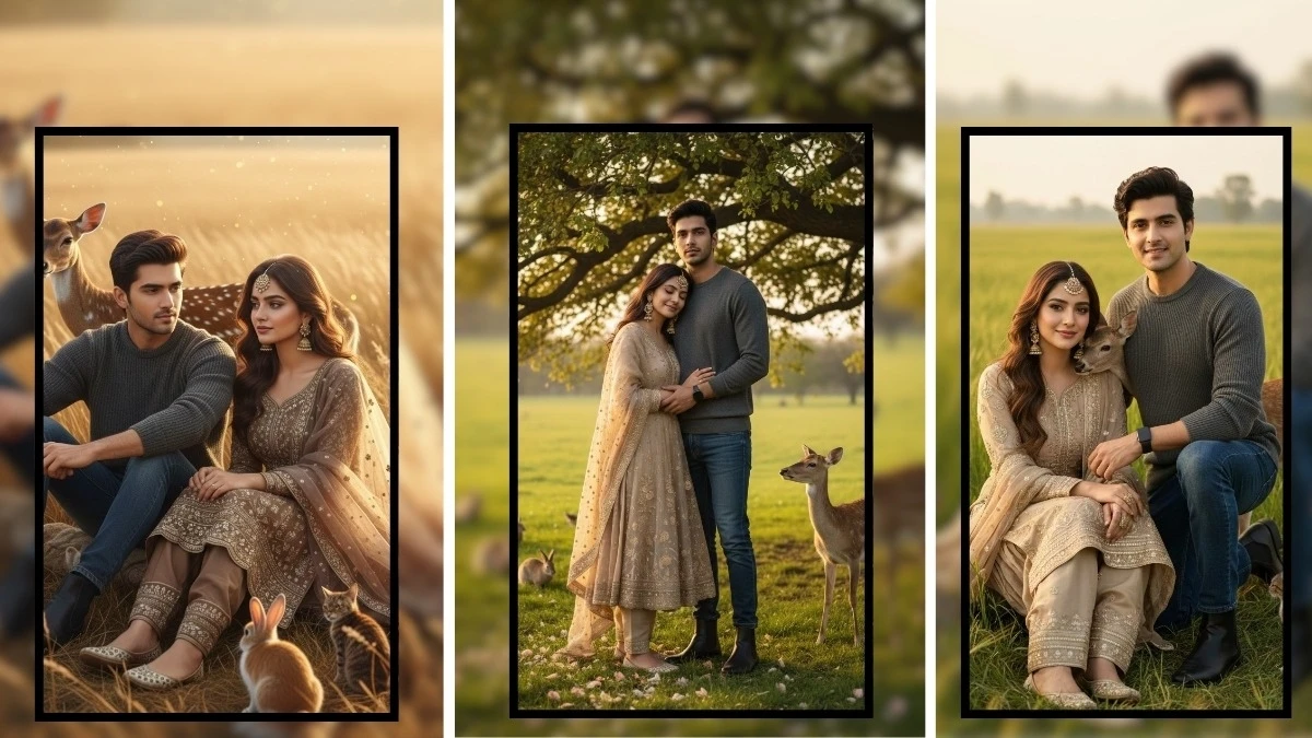 7 Unique Google Gemini AI Photo Editing Prompts for Couples to Create Ultra-Realistic Romantic Wildlife Field Portraits