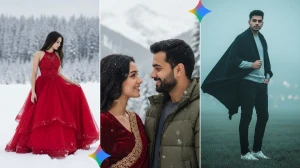 7 Winter-Themed Google Gemini AI Photo Editing Prompts for Boys, Girls & Couples...