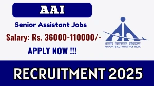 AAI Senior Assistant Recruitment 2025 - Apply Online AAI Senior Assistant Recruitment 2025 - Apply Online