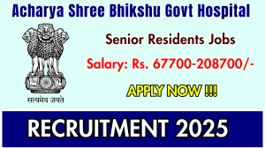 Acharya Shree Bhikshu Govt Hospital Senior Residents Recruitment 2025 – Walk in for 05 Posts Acharya Shree Bhikshu Govt Hospital Senior Residents Recruitment 2025 – Walk in for 05 Posts