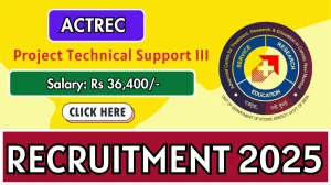 ACTREC Project Technical Support III Recruitment 2025 - Apply Offline ACTREC Project Technical Support III Recruitment 2025 - Apply Offline