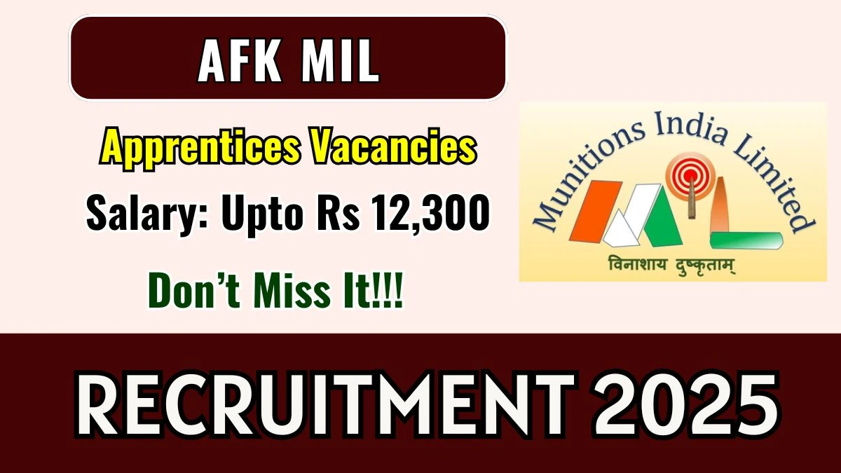 AFK MIL Apprentices Recruitment 2025 – Apply Offline for 50 Posts