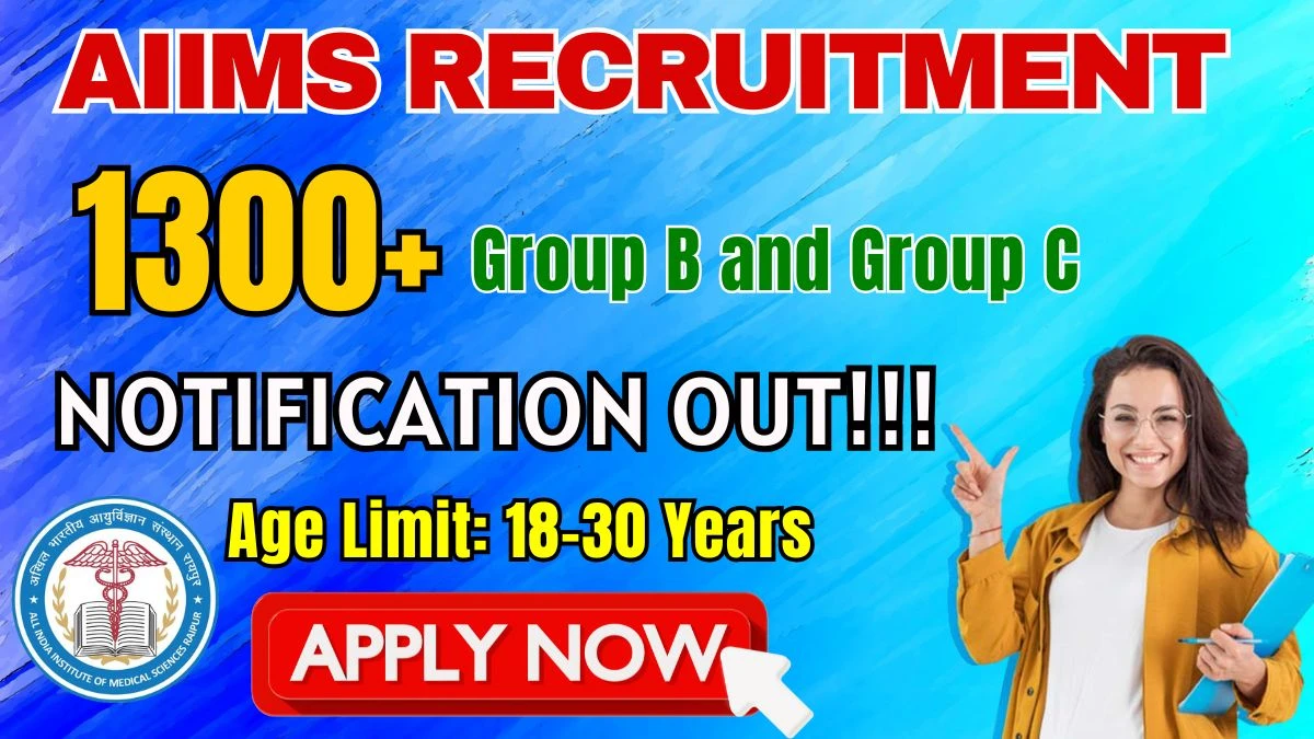 AIIMS CRE Recruitment 2025 - Apply Online for 1383 Group B and Group C Posts