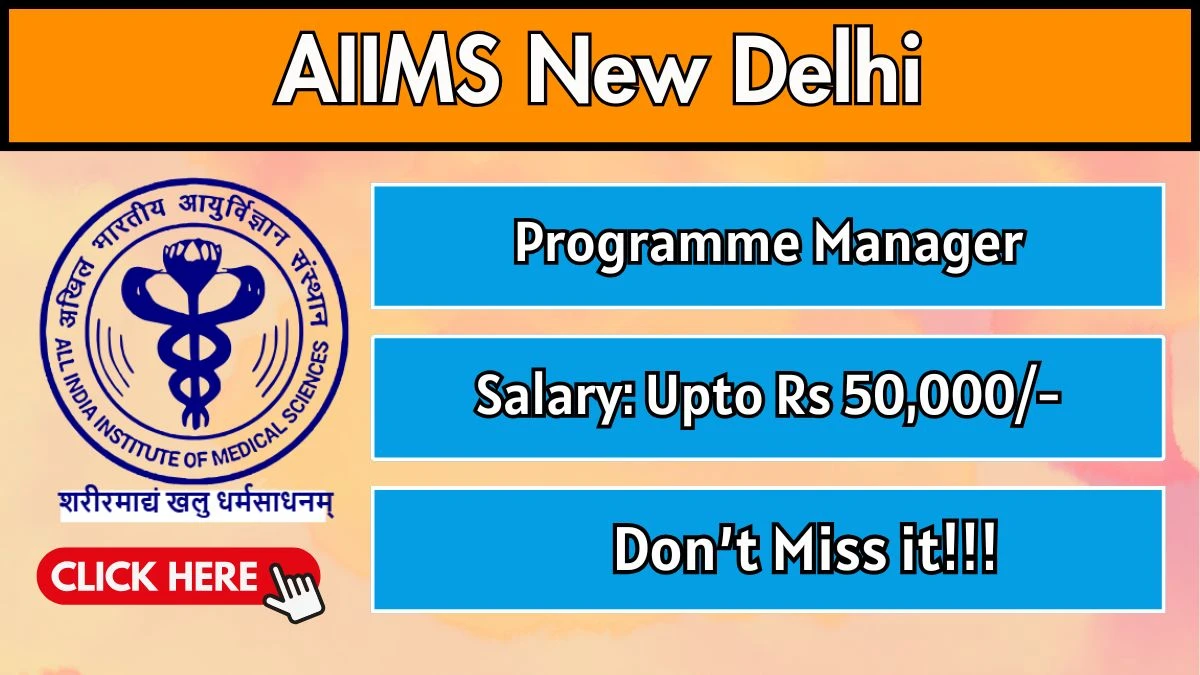 AIIMS Delhi Programme Manager Recruitment 2025 - Apply Offline