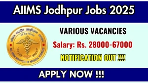 AIIMS Jodhpur Recruitment 2025 – Walk in for 02 Project Research scientist II, Project Technical Support III Posts AIIMS Jodhpur Recruitment 2025 – Walk in for 02 Project Research scientist II, Project Technical Support III Posts
