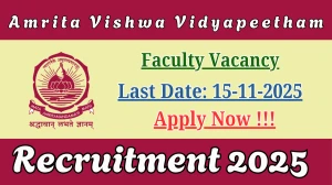 Amrita Vishwa Vidyapeetham Faculty Recruitment 2025 - Apply Online