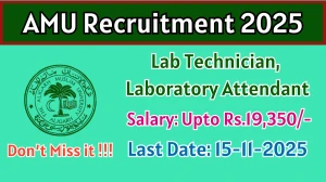 AMU Recruitment 2025 - Apply Offline for 03 Lab Technician, Laboratory Attendant Posts