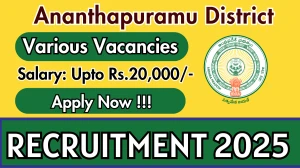 Ananthapuramu District Recruitment 2025 - Apply Offline for 04 Security Guard, Cook and More Posts