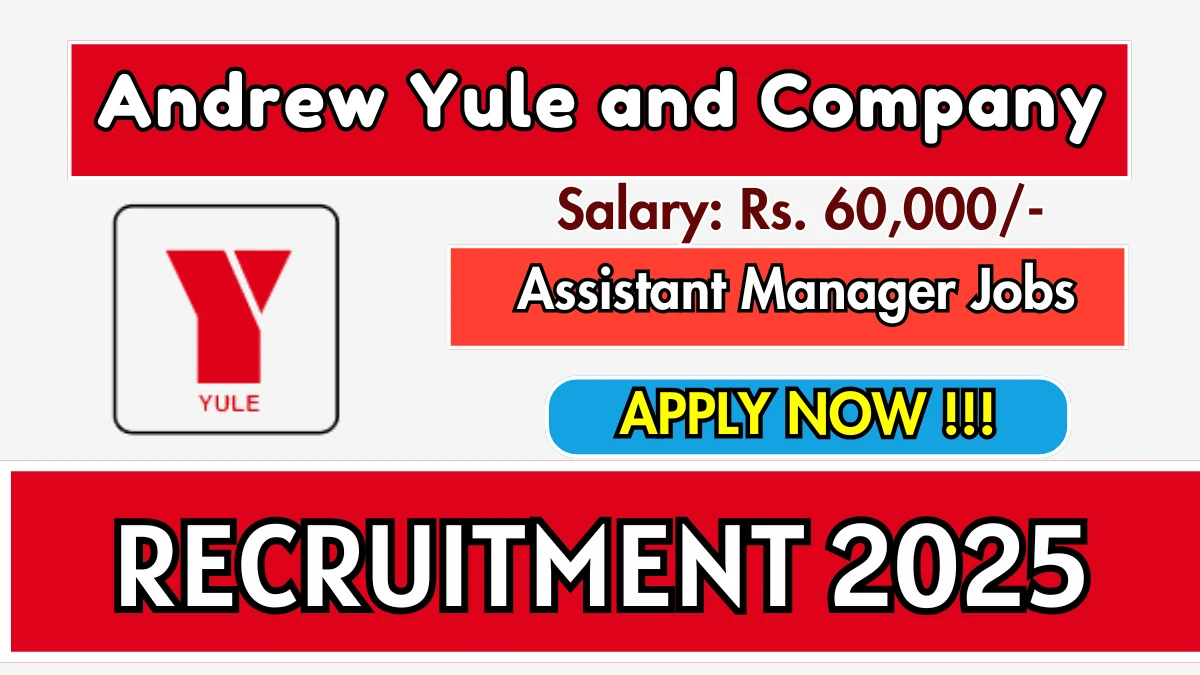 Andrew Yule and Company Assistant Manager Recruitment 2025 - Apply Online for 07 Posts