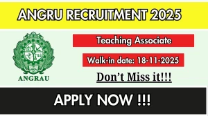 ANGRU Teaching Associate Recruitment 2025 – Walk in