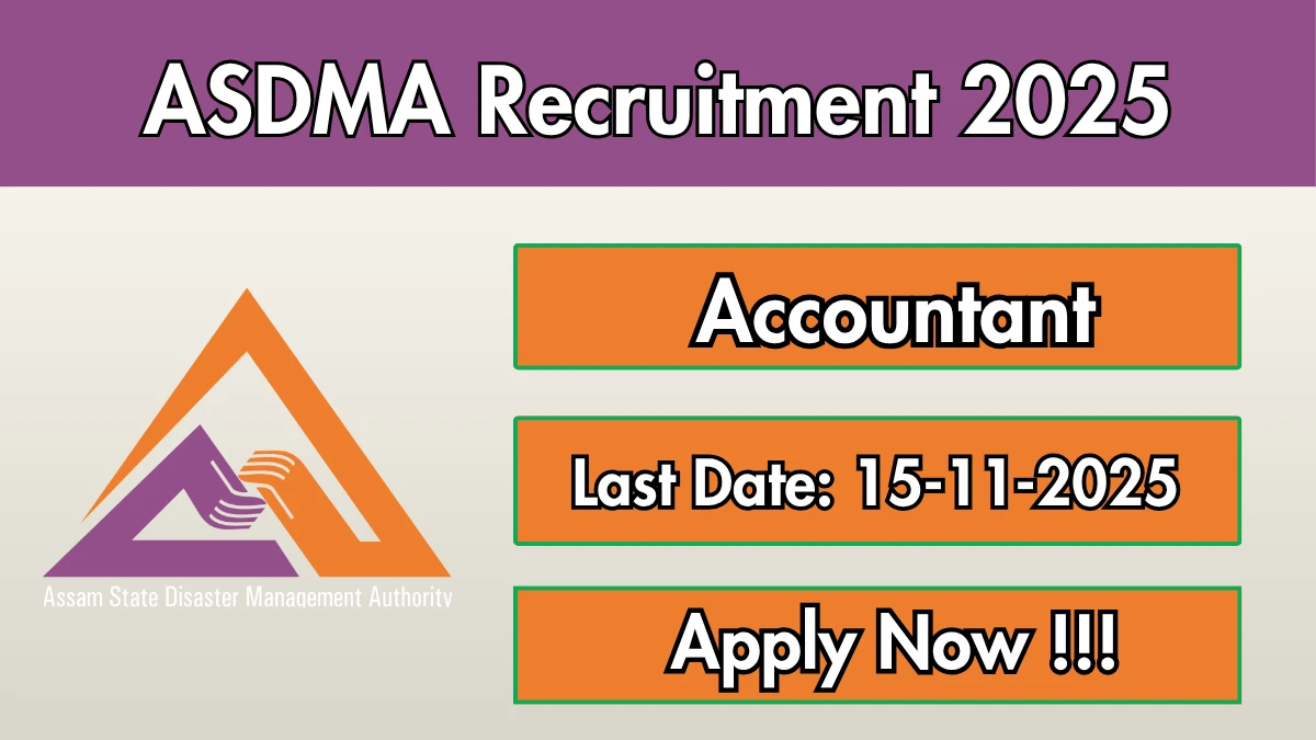 ASDMA Accountant Recruitment 2025 - Apply Offline