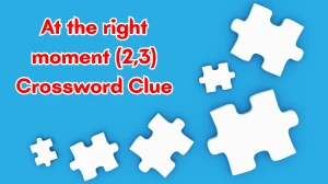 At the right moment Crossword Clue Irish Daily Mail Quick (2,3) letters Answer