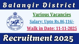 Balangir District Recruitment 2025 – Walk in for 05 Physician, Doctor and More Posts