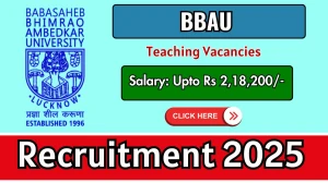 BBAU Teaching Recruitment 2025 - Apply Online for 37 Professor, Associate Professor and Other Posts
