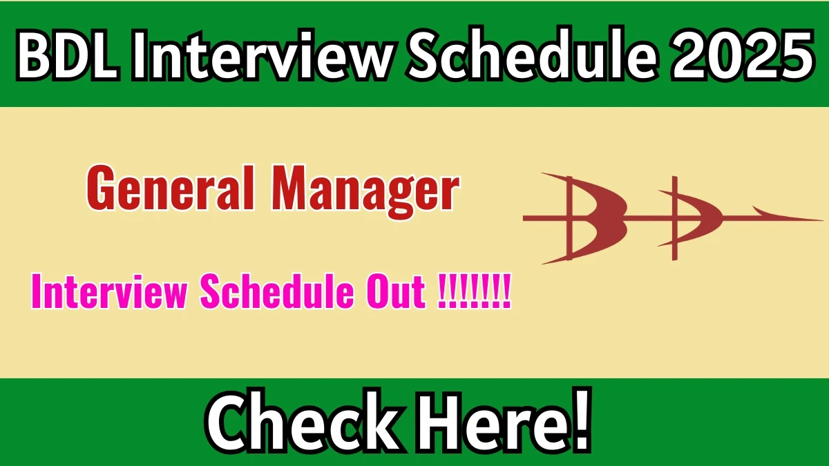 BDL General Manager Interview Schedule 2025 Out – Check Important Dates Here