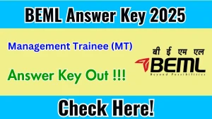 BEML MT Answer Key 2025 Out – Download at bemlindia.in BEML MT Answer Key 2025 Out – Download at bemlindia.in