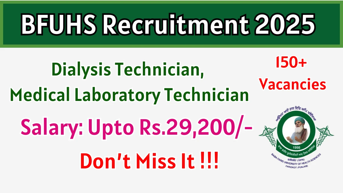 BFUHS Recruitment 2025