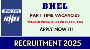 BHEL Part Time Medical Consultant Recruitment 2025 – Walk in for 03 Posts BHEL Part Time Medical Consultant Recruitment 2025 – Walk in for 03 Posts