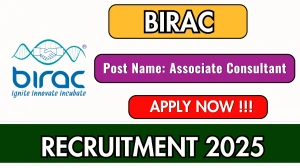 BIRAC Associate Consultant Recruitment 2025 - Apply Offline