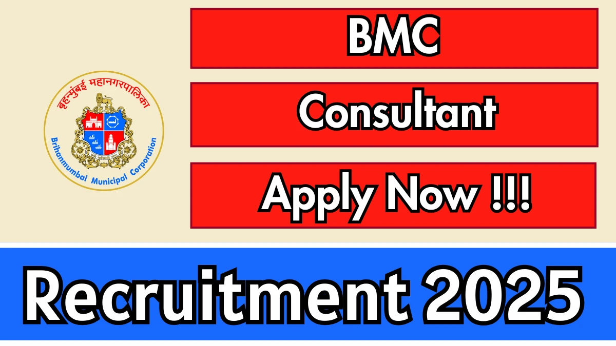 BMC Consultant Recruitment 2025 - Apply Online