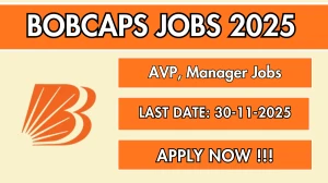 BOBCAPS Recruitment 2025 - Apply Online for AVP, Manager Posts BOBCAPS Recruitment 2025 - Apply Online for AVP, Manager Posts