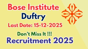 Bose Institute Duftry Recruitment 2025 - Apply Online