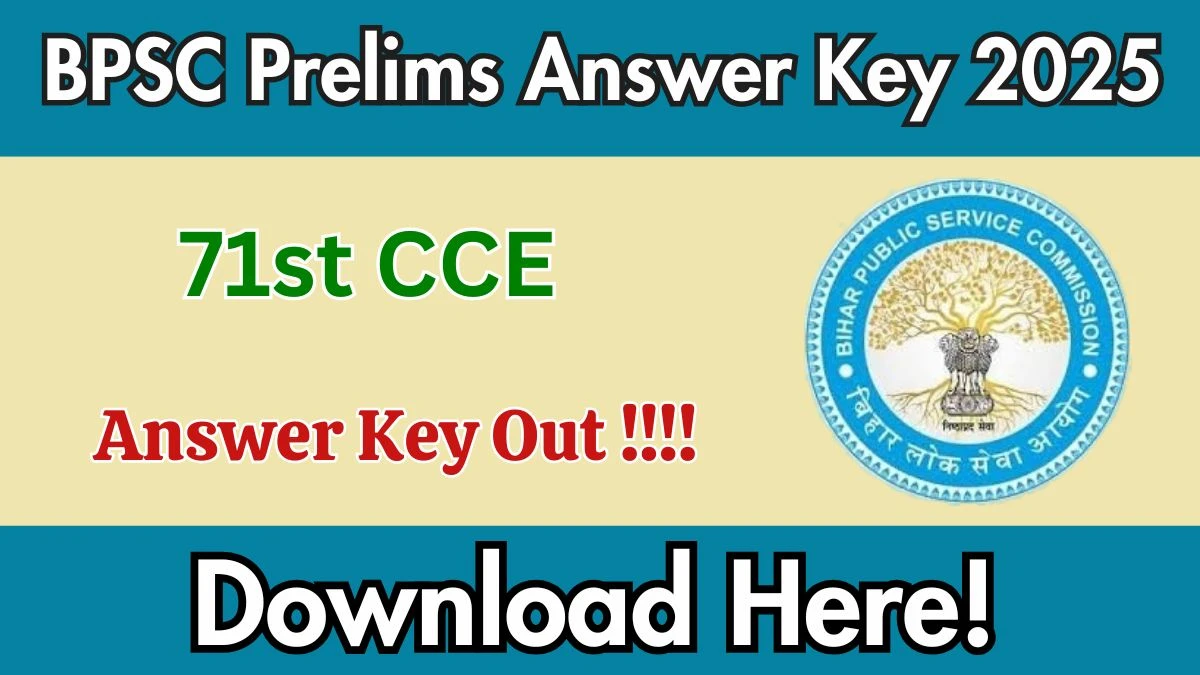 BPSC 71st CCE Prelims Final Answer Key 2025 Released – Download at bpsc.bihar.gov.in BPSC 71st CCE Prelims Final Answer Key 2025 Released – Download at bpsc.bihar.gov.in
