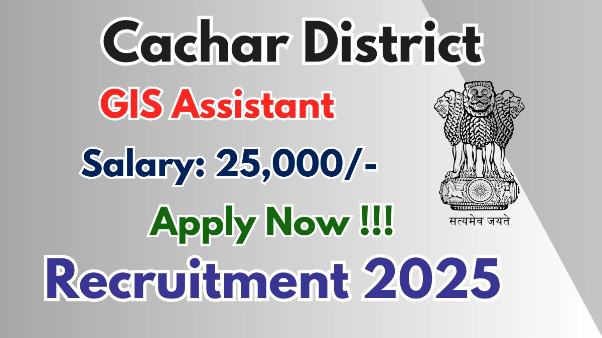 Cachar District GIS Assistant Recruitment 2025 - Apply Offline