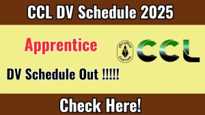 CCL Apprentice DV Schedule 2025 Announced at centralcoalfields.in