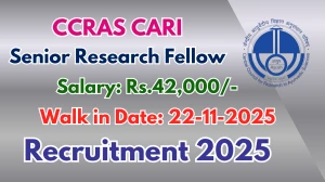CCRAS CARI Senior Research Fellow Recruitment 2025 – Walk in