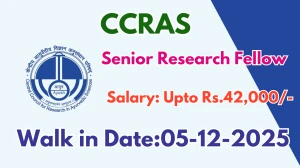 CCRAS Senior Research Fellow Recruitment 2025 – Walk in