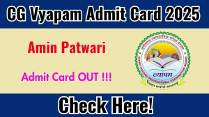 CG Vyapam Amin Patwari Admit Card 2025 Out – Download Hall Ticket at vyapamcg.cgstate.gov.in