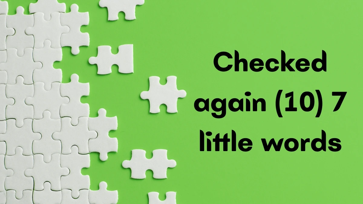 Checked again 7 Little Words 10 letters Answer
