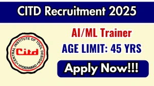 CITD AI/ML Trainer Recruitment 2025 – Apply Online
