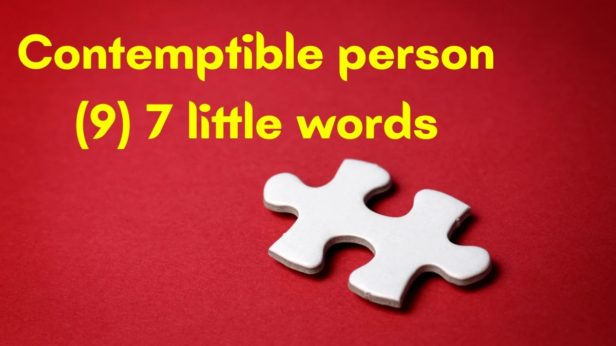 Contemptible person 7 Little Words 9 letters Answer