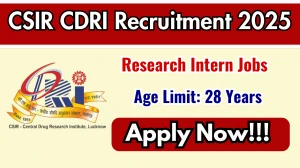 CSIR CDRI Research Intern Recruitment 2025 - Apply Online for 10 Posts CSIR CDRI Research Intern Recruitment 2025 - Apply Online for 10 Posts