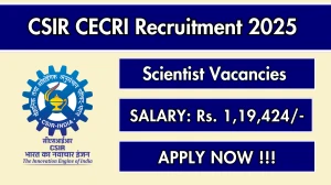 CSIR CECRI Scientist Recruitment 2026 - Apply Online for 15 Posts CSIR CECRI Scientist Recruitment 2026 - Apply Online for 15 Posts