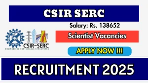 CSIR SERC Scientist Recruitment 2025 - Apply Online for 30 Posts