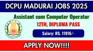 DCPU Madurai Assistant cum Computer Operator Recruitment 2025 - Apply Offline DCPU Madurai Assistant cum Computer Operator Recruitment 2025 - Apply Offline